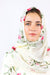 Ivory Embroidered Traditional Uzbek Hijab